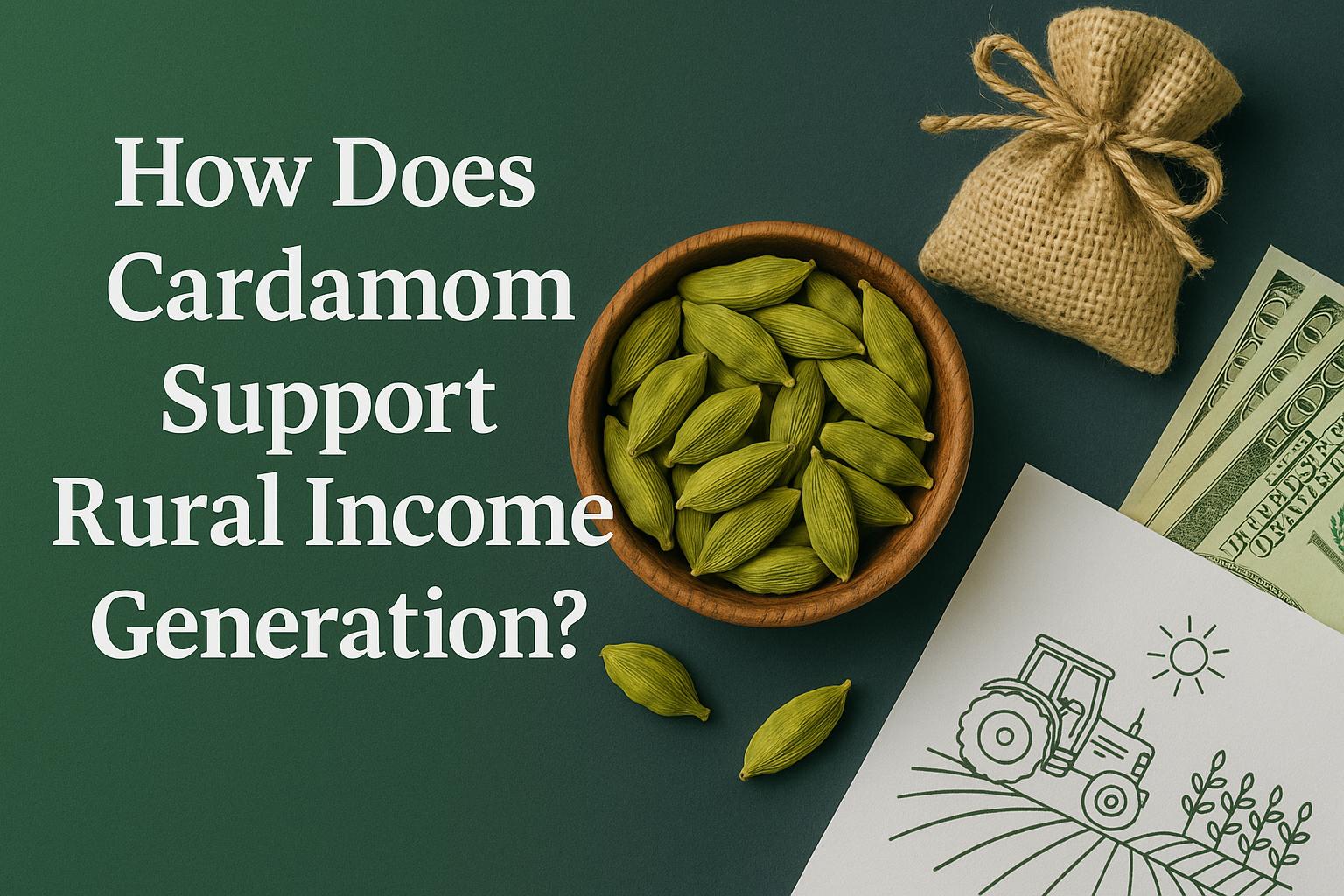 How does cardamom support rural income generation?