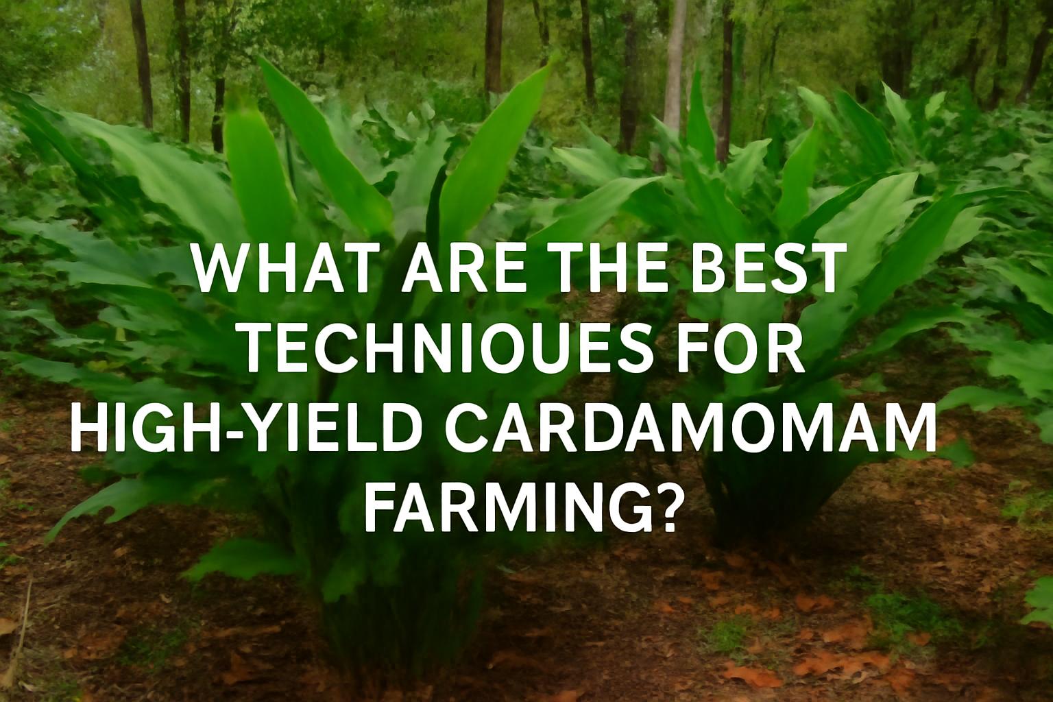 What are the best techniques for high-yield cardamom farming?