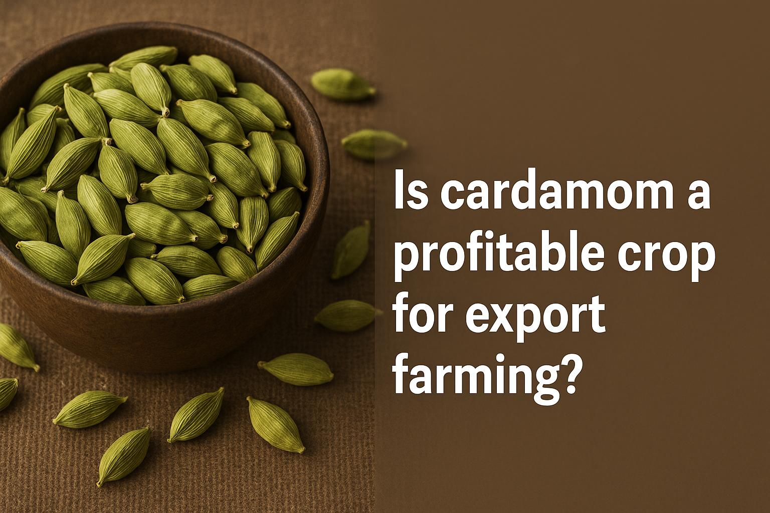 Is cardamom a profitable crop for export farming?