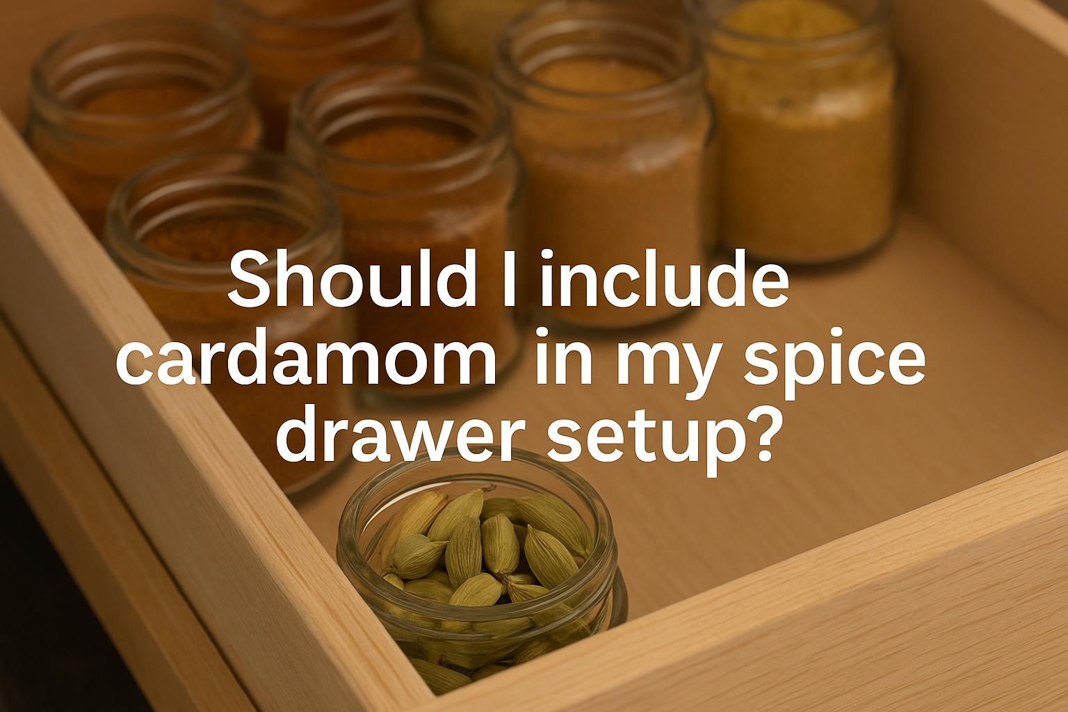 Should I include cardamom in my spice drawer setup?