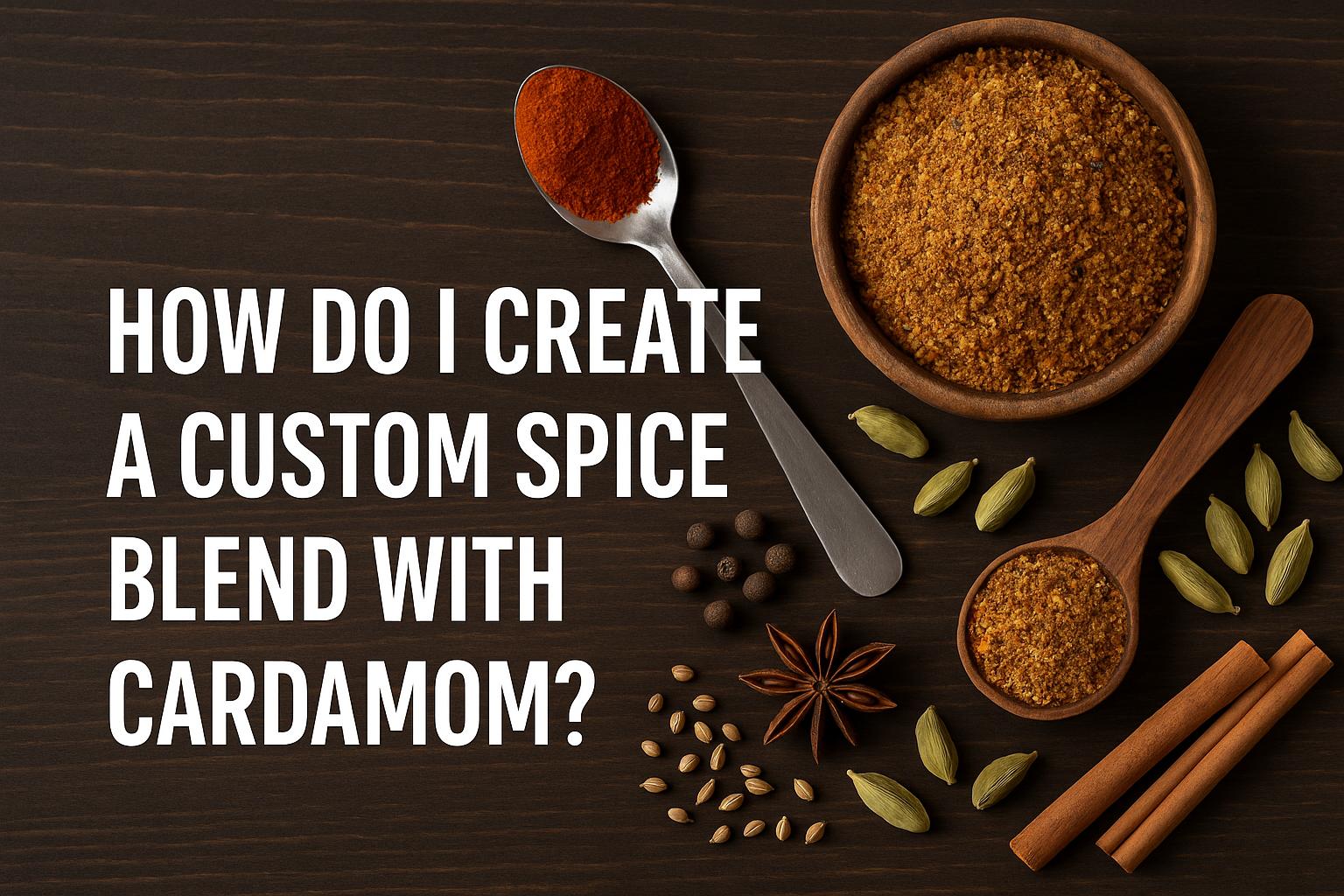 How do I create a custom spice blend with cardamom?