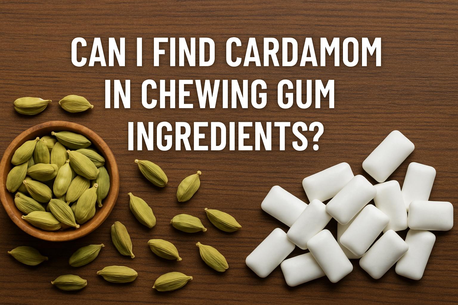 Can I find cardamom in chewing gum ingredients?