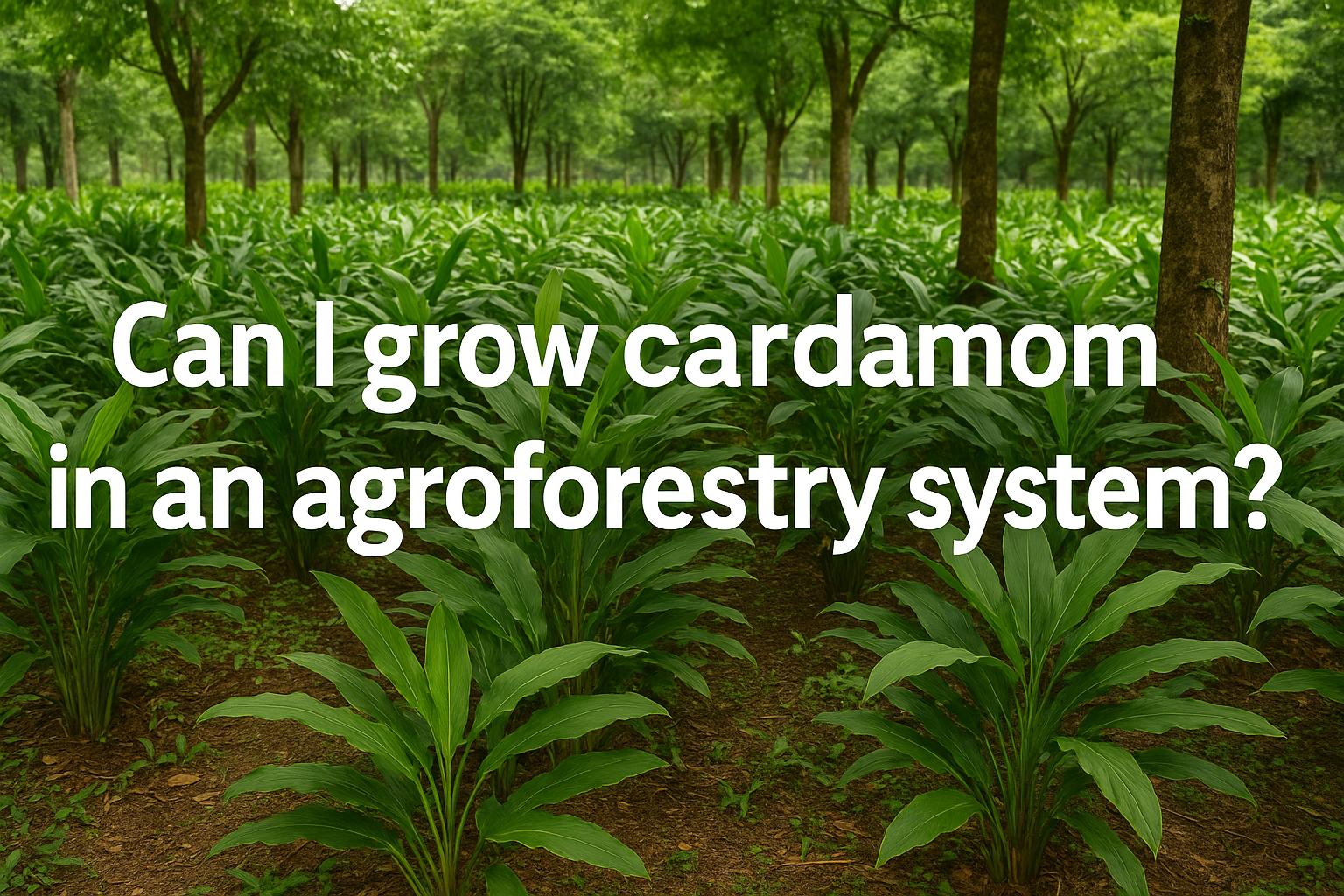 Can I grow cardamom in an agroforestry system?