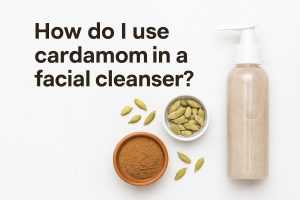 How do I use cardamom in a facial cleanser?