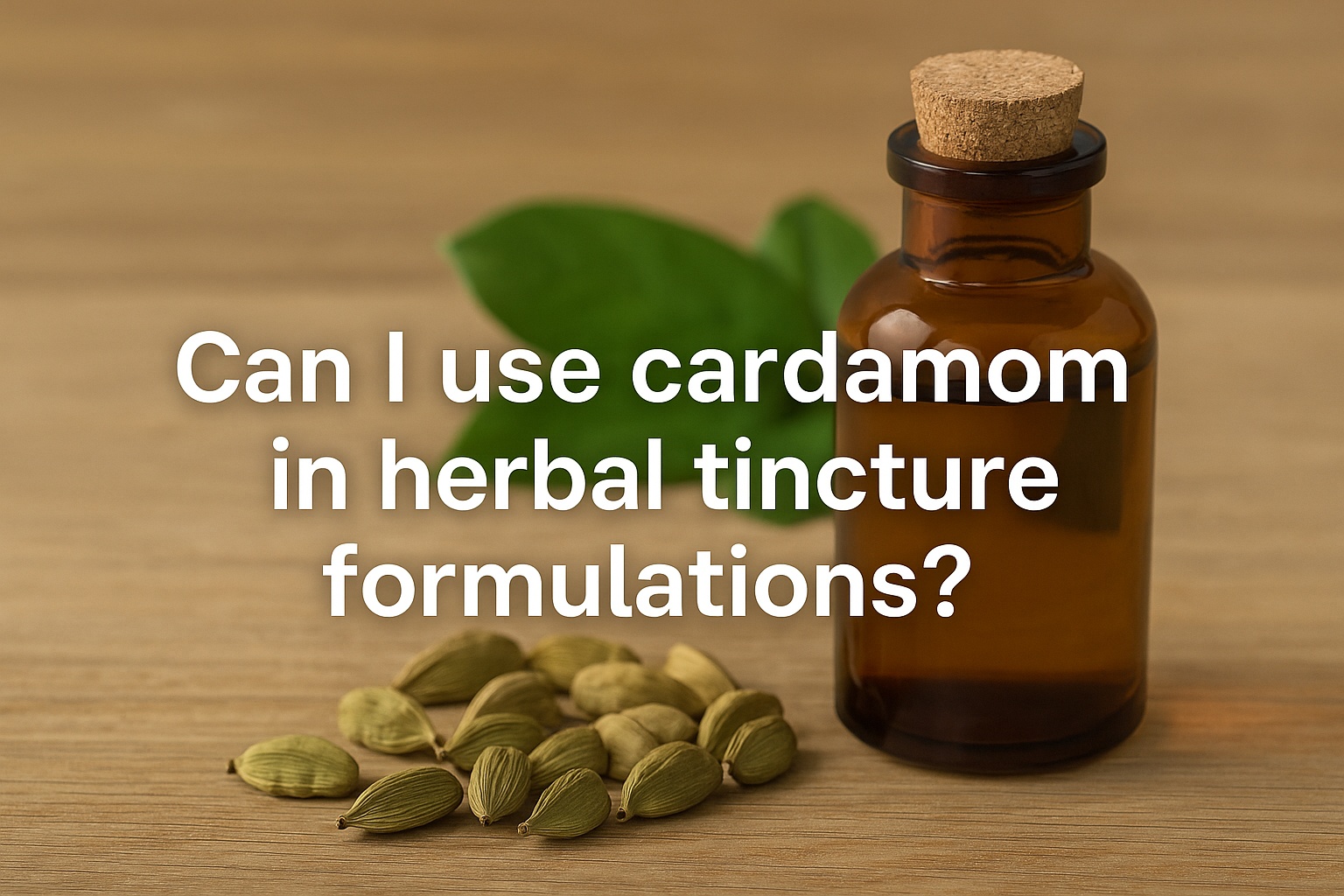 Can I use cardamom in herbal tincture formulations?