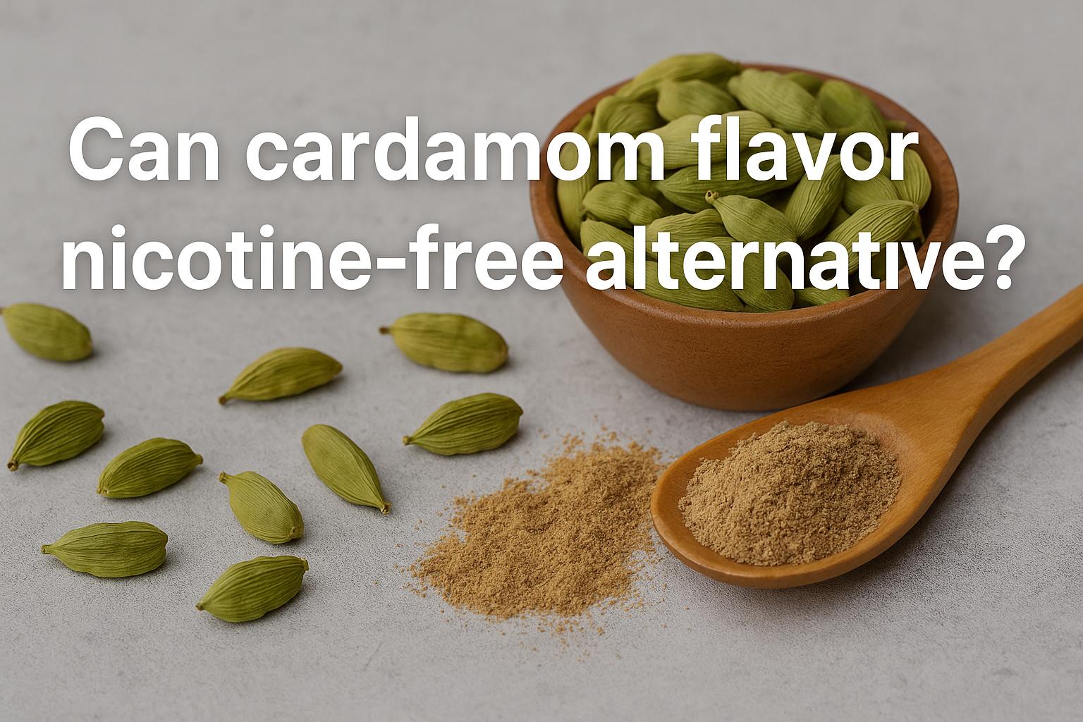 Can cardamom flavor nicotine-free alternatives?