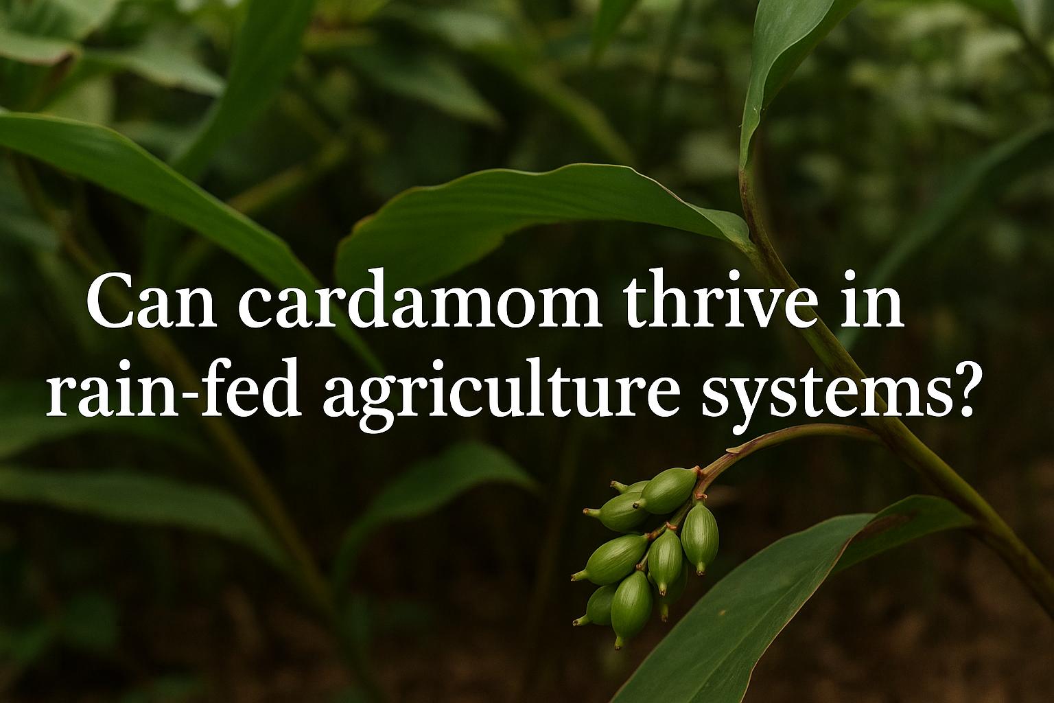 Can cardamom thrive in rain-fed agriculture systems?