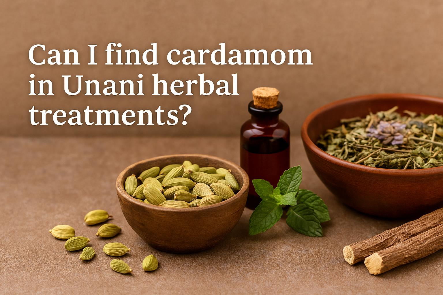 Can I find cardamom in Unani herbal treatments?