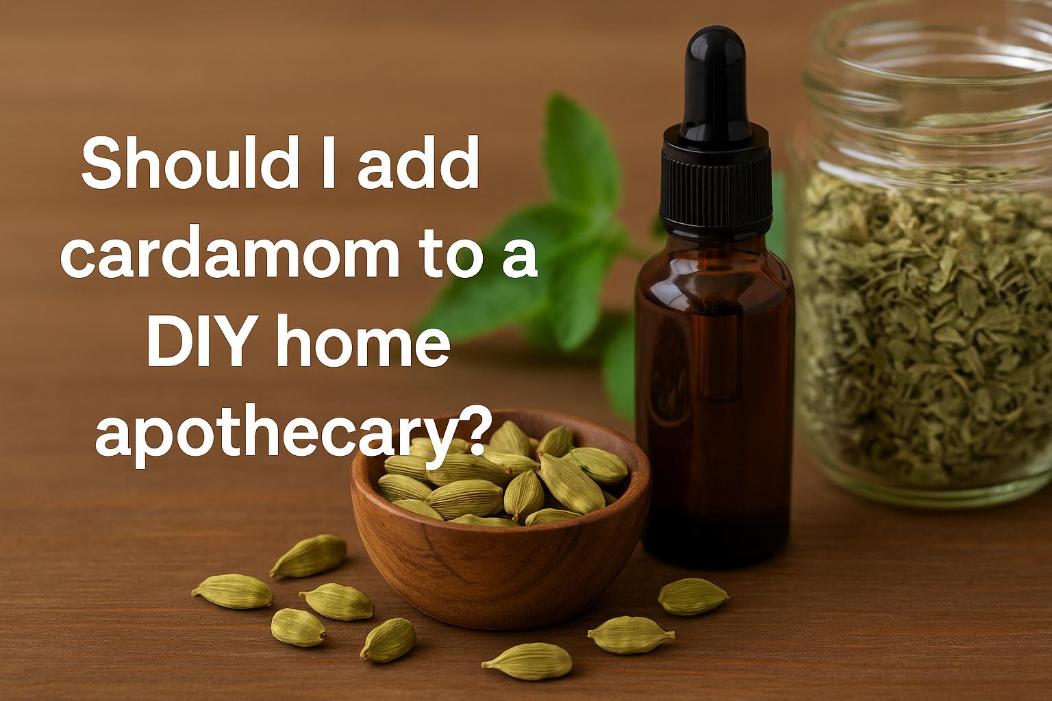 Should I add cardamom to a DIY home apothecary?