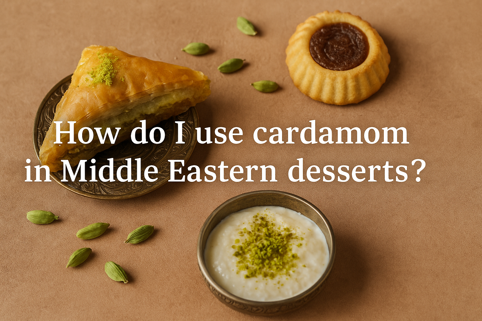 How do I use cardamom in Middle Eastern desserts?