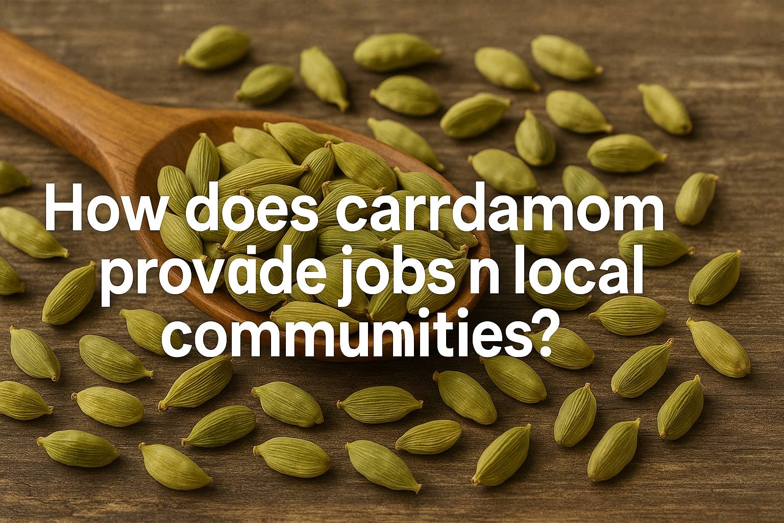 How does cardamom provide jobs in local communities?