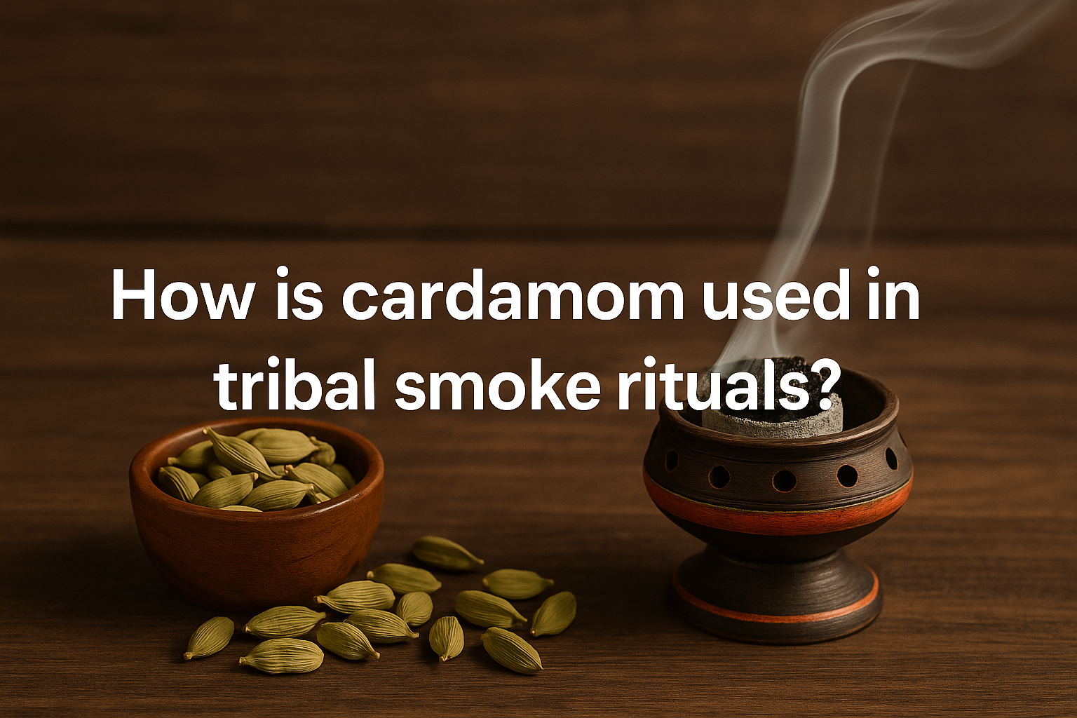 How is cardamom used in tribal smoke rituals?
