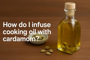 How do I infuse cooking oil with cardamom?