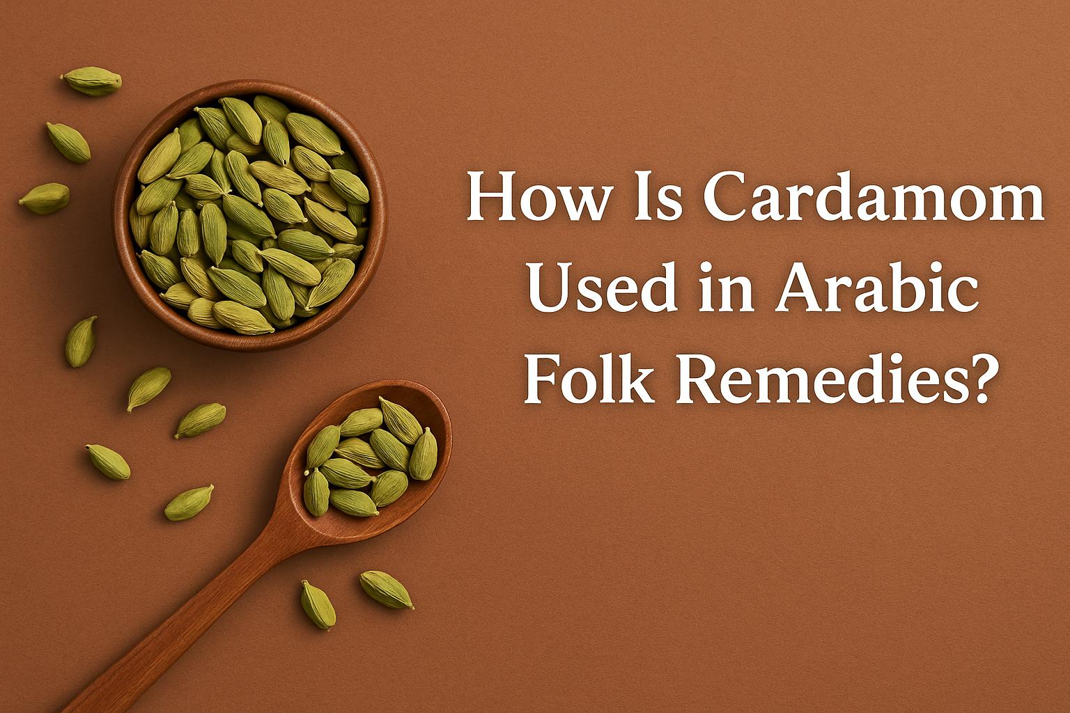 How is cardamom used in Arabic folk remedies?