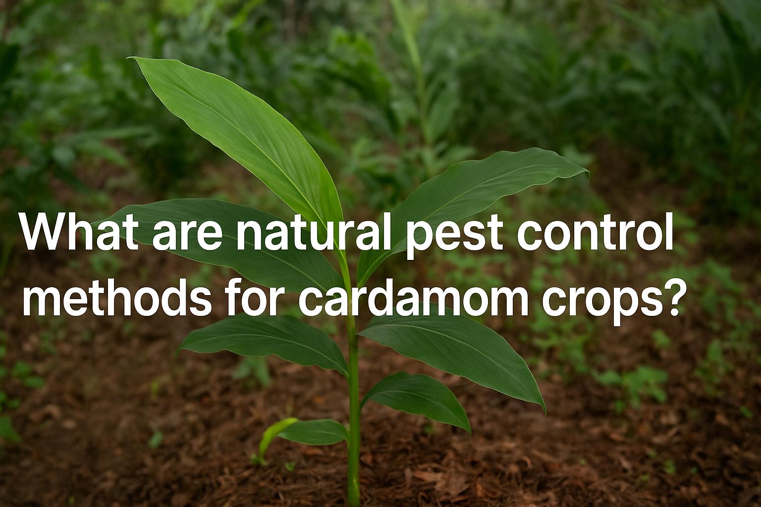 What are natural pest control methods for cardamom crops?