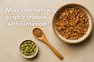 What’s the best way to spice granola with cardamom?