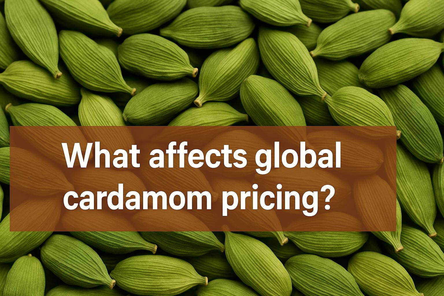 What affects global cardamom pricing?