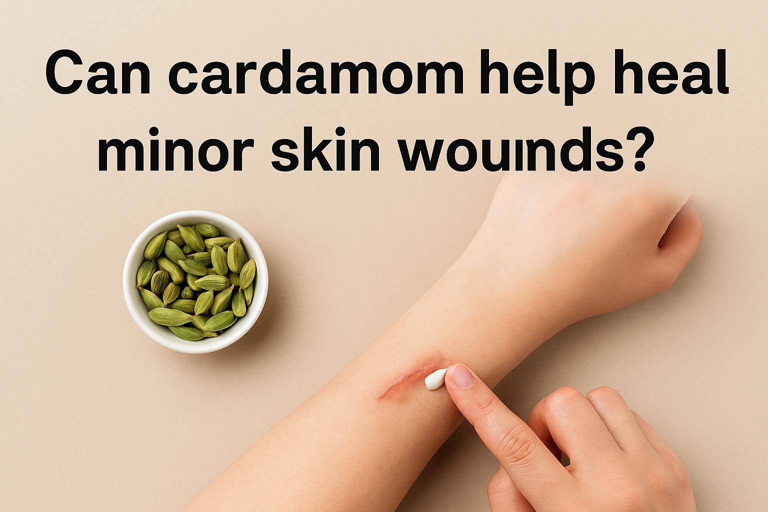 Can cardamom help heal minor skin wounds?
