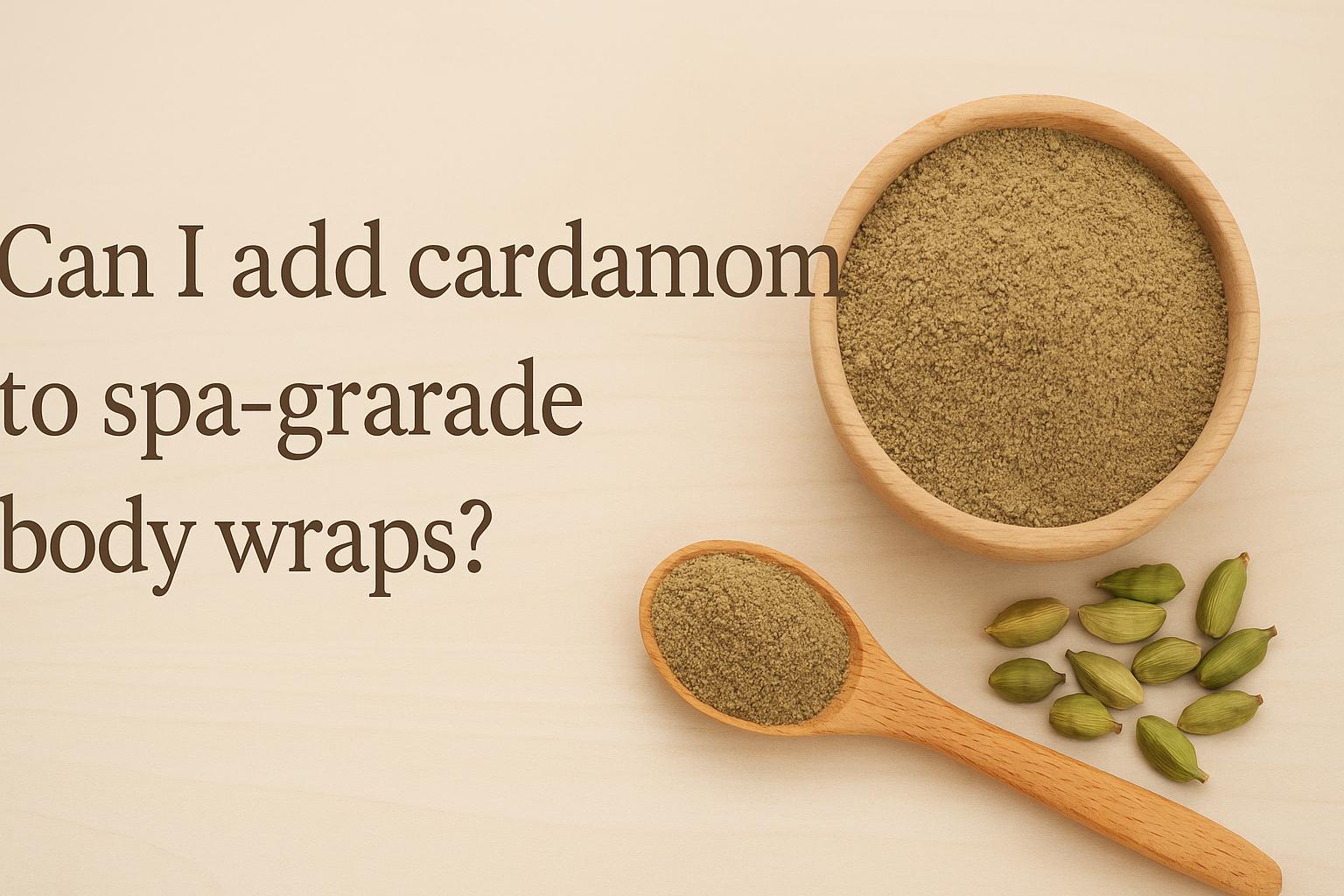Can I add cardamom to spa-grade body wraps?