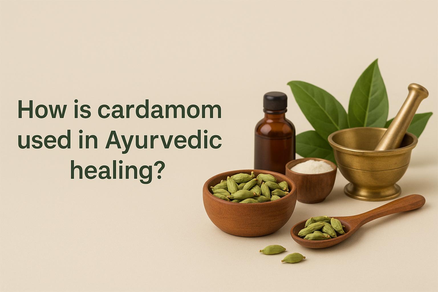 How is cardamom used in Ayurvedic healing?