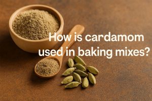 How is cardamom used in baking mixes?