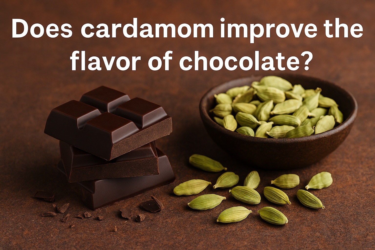 Does cardamom improve the flavor of chocolate?