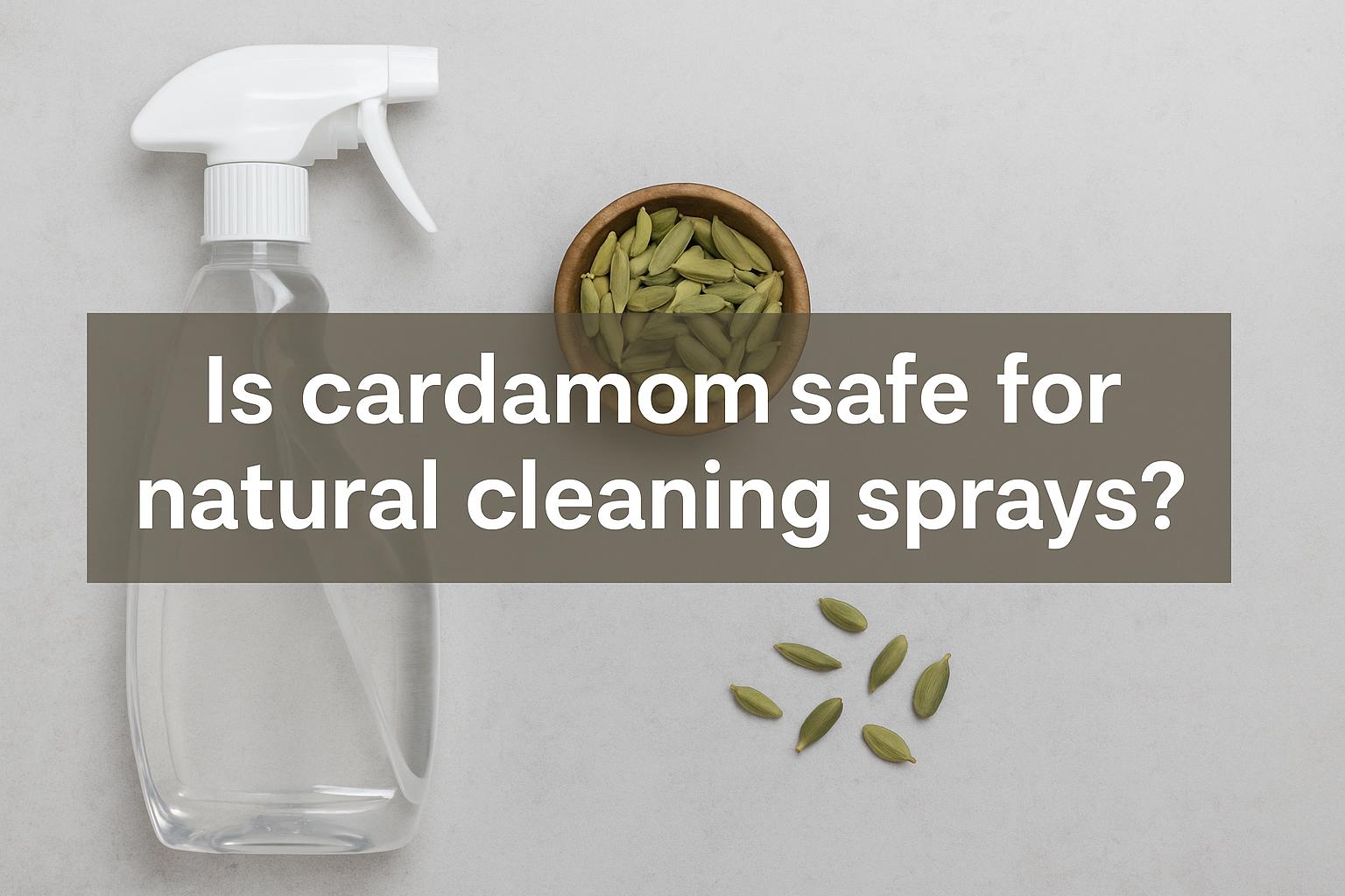 Is cardamom safe for natural cleaning sprays?