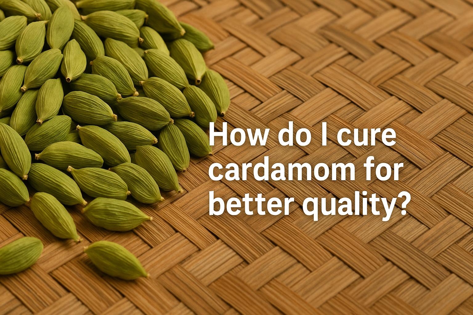How do I cure cardamom for better quality?