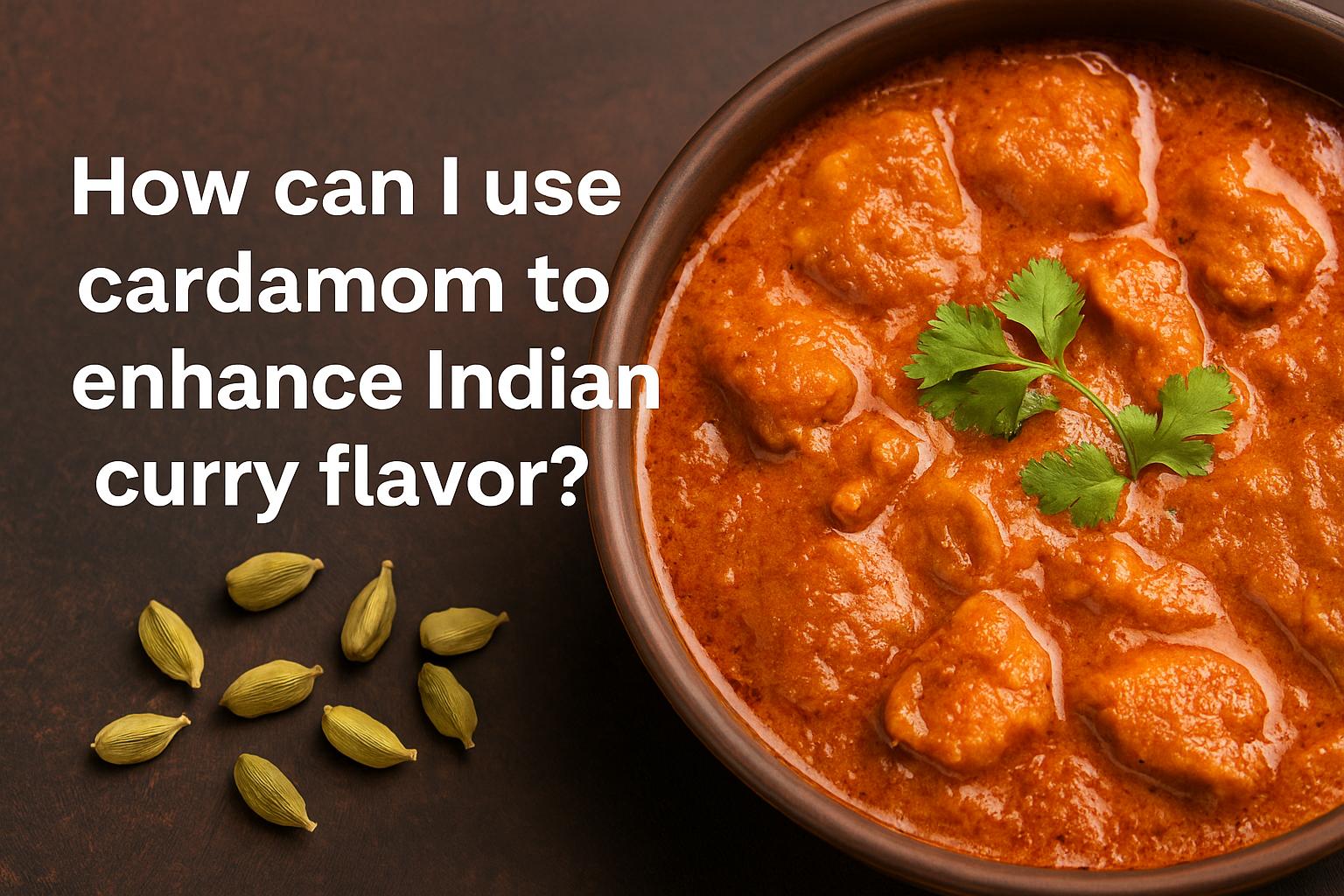 How can I use cardamom to enhance Indian curry flavor?