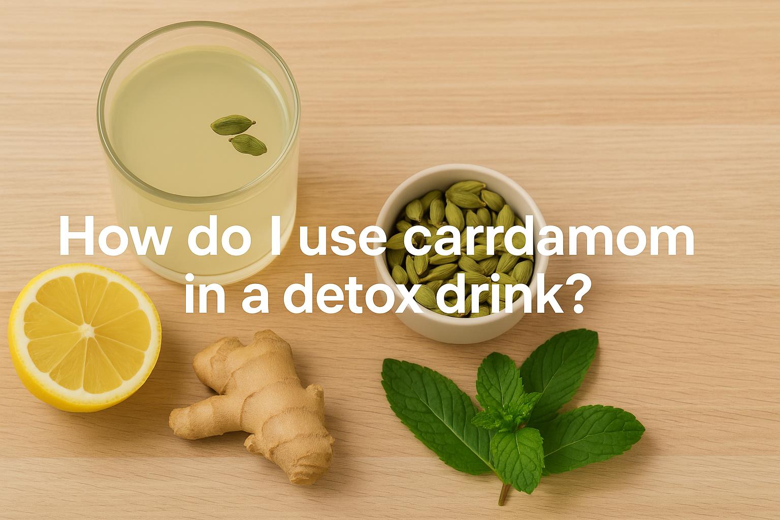 How do I use cardamom in a detox drink?