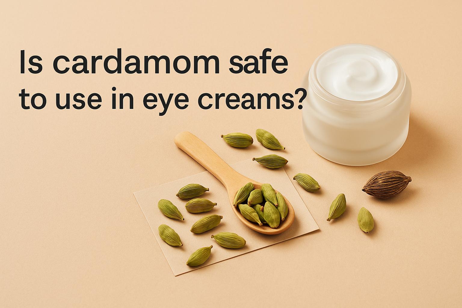 Is cardamom safe to use in eye creams?
