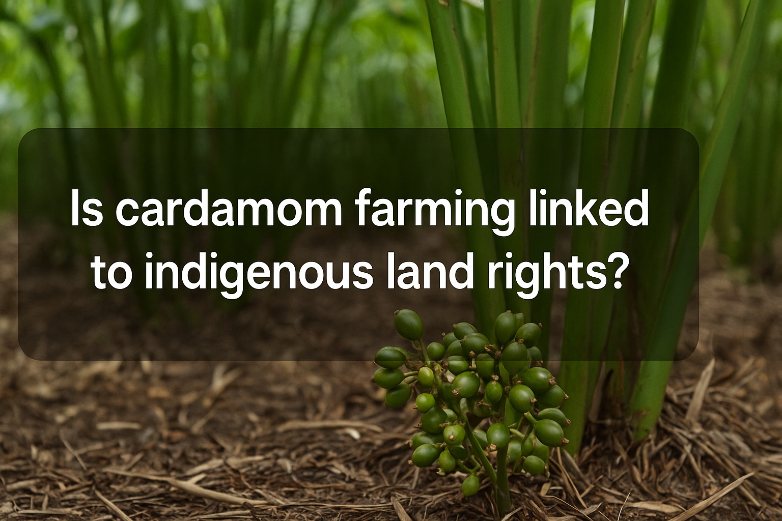 Is cardamom farming linked to indigenous land rights?
