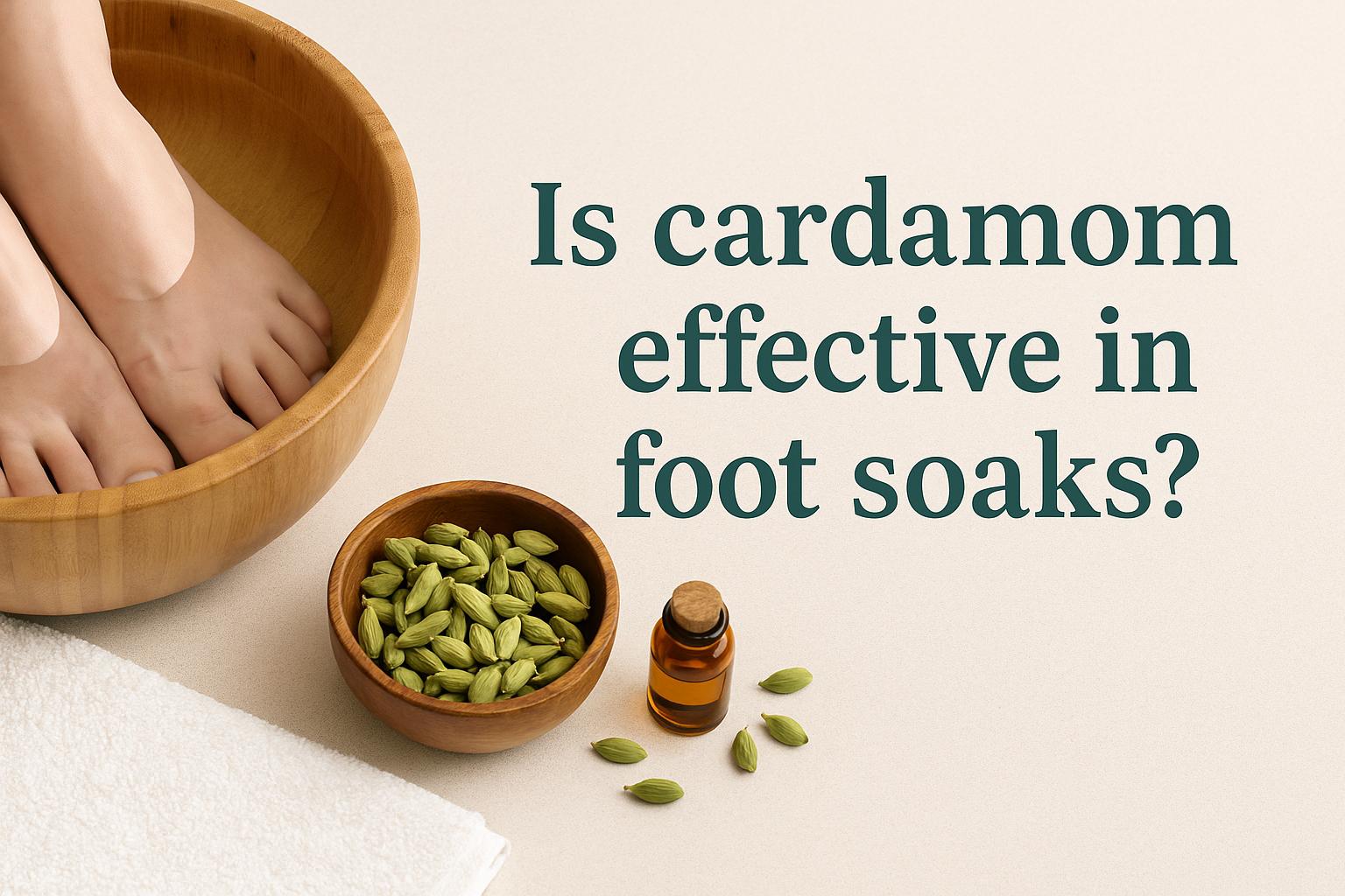 Is cardamom effective in foot soaks?