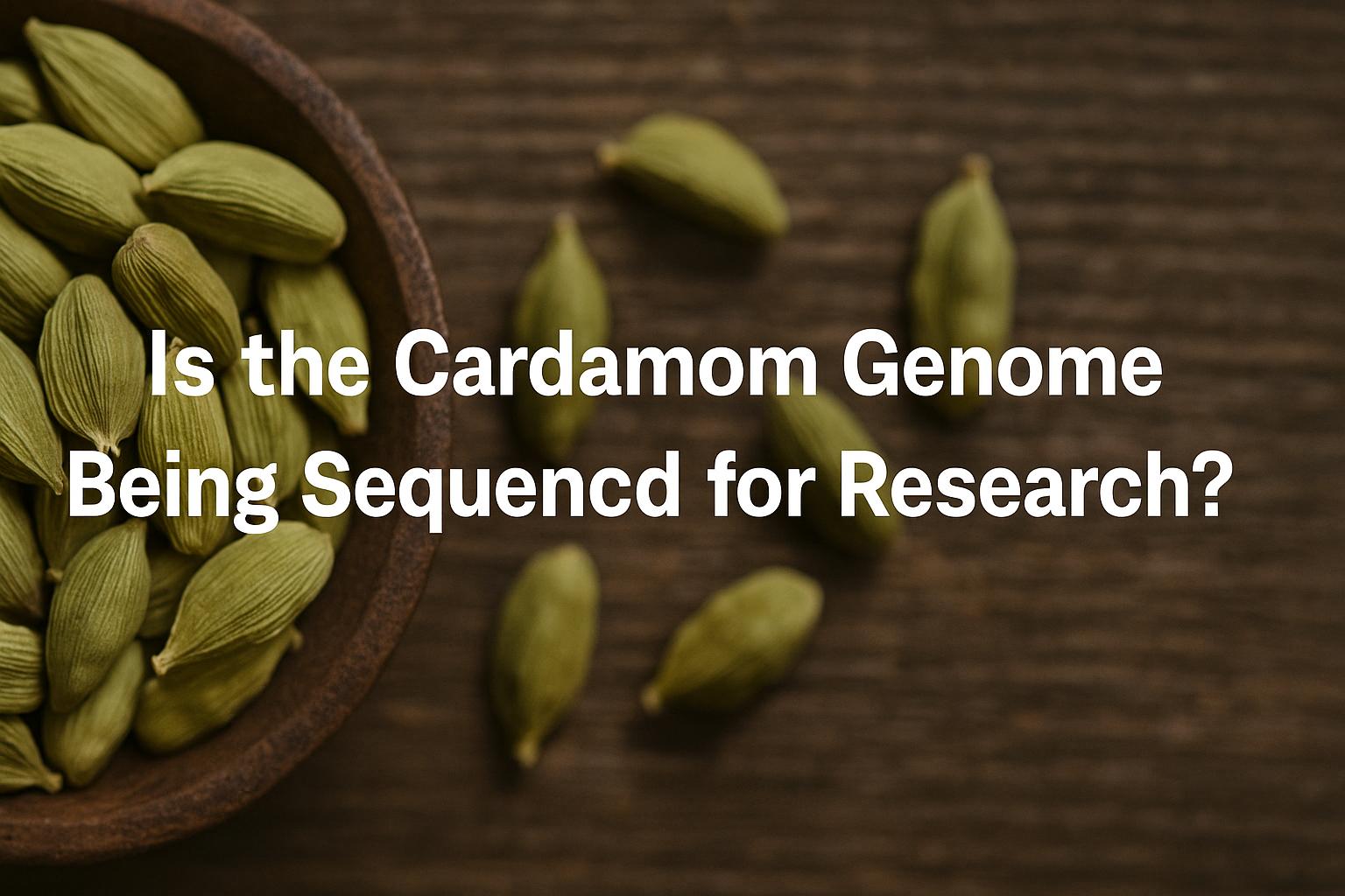 Is the cardamom genome being sequenced for research?