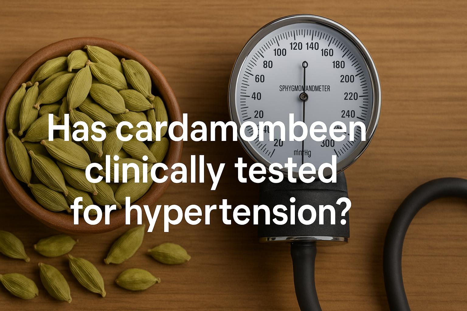 Has cardamom been clinically tested for hypertension?