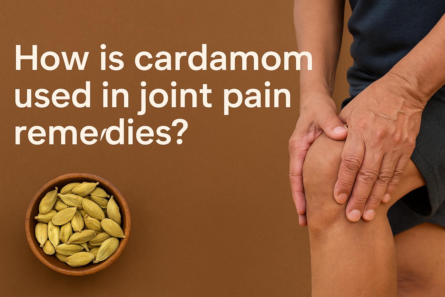 How is cardamom used in joint pain remedies?