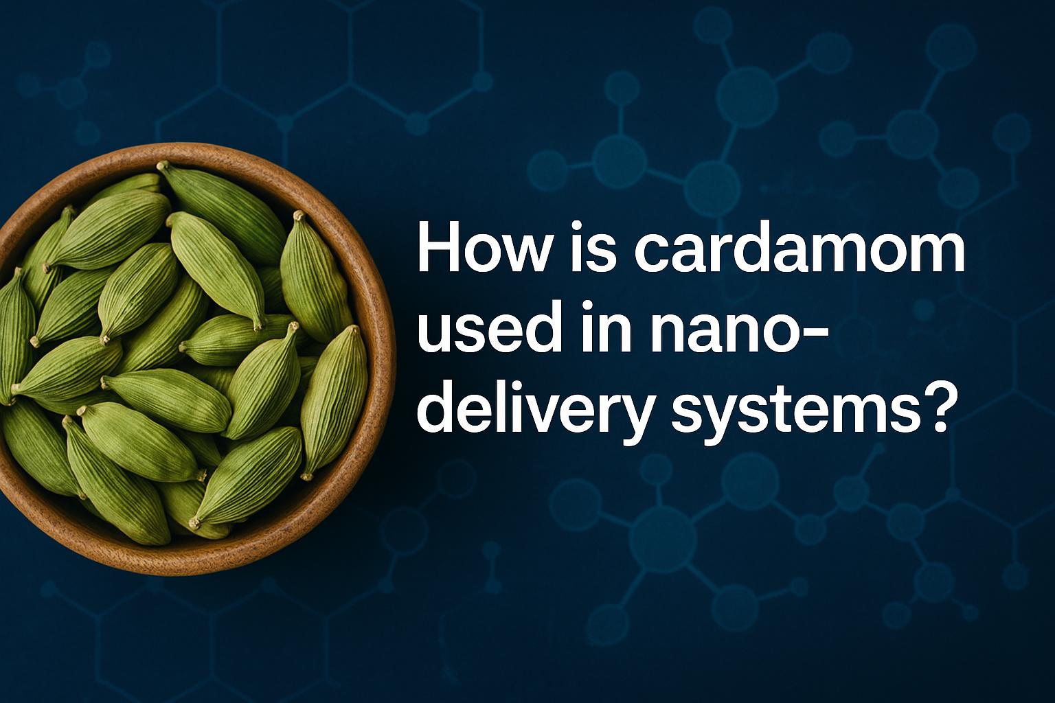 How is cardamom used in nano-delivery systems?