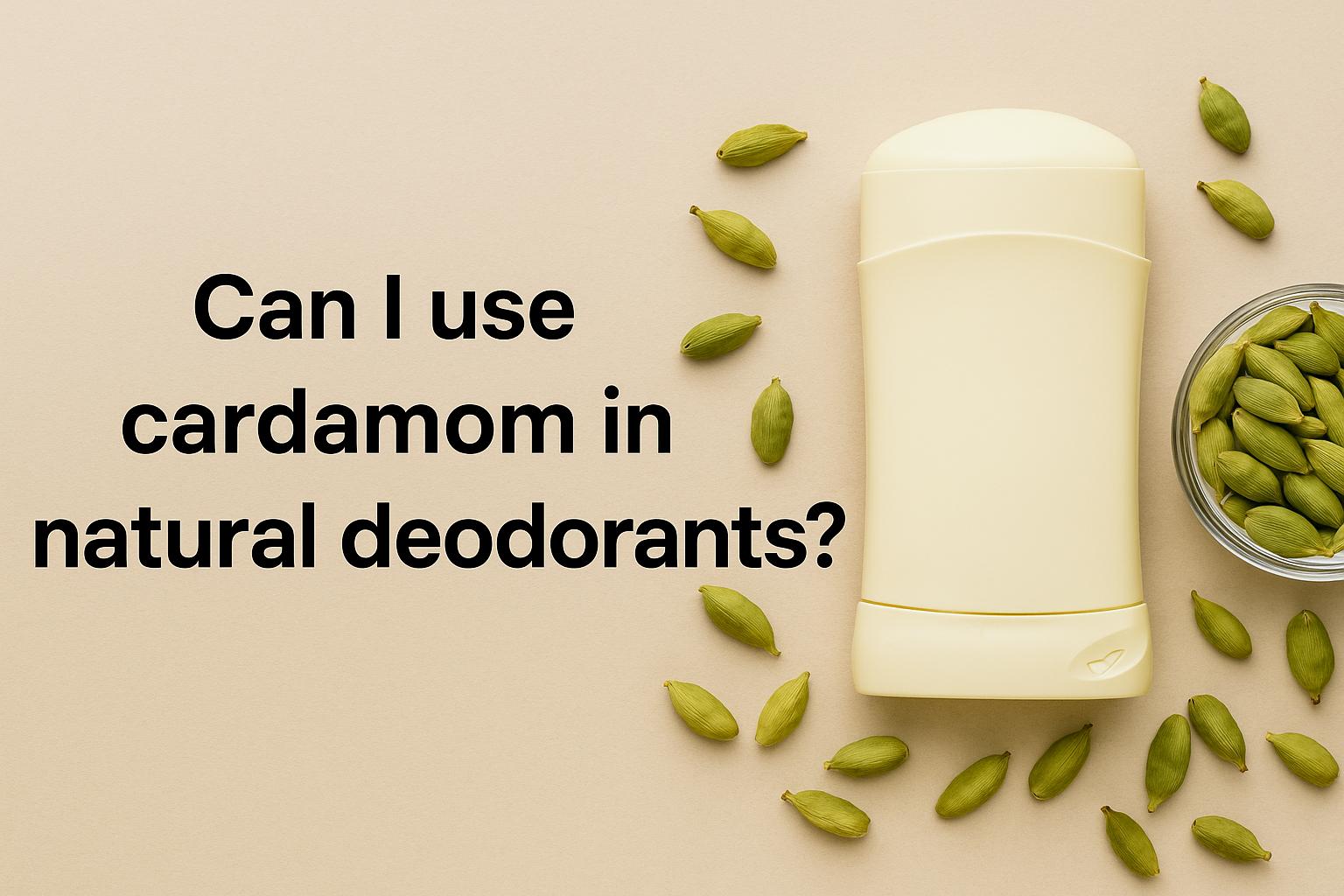 Can I use cardamom in natural deodorants?