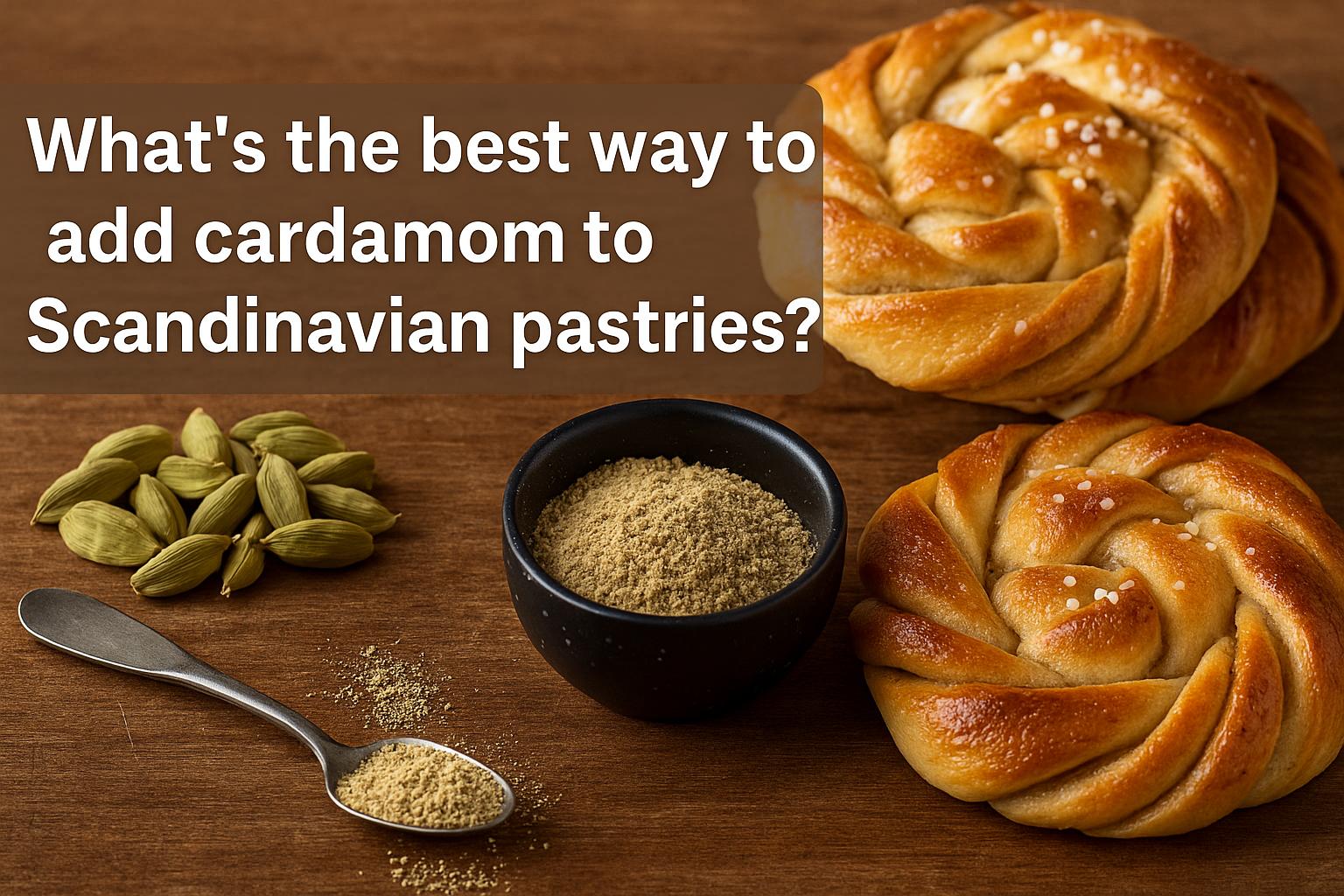 What’s the best way to add cardamom to Scandinavian pastries?