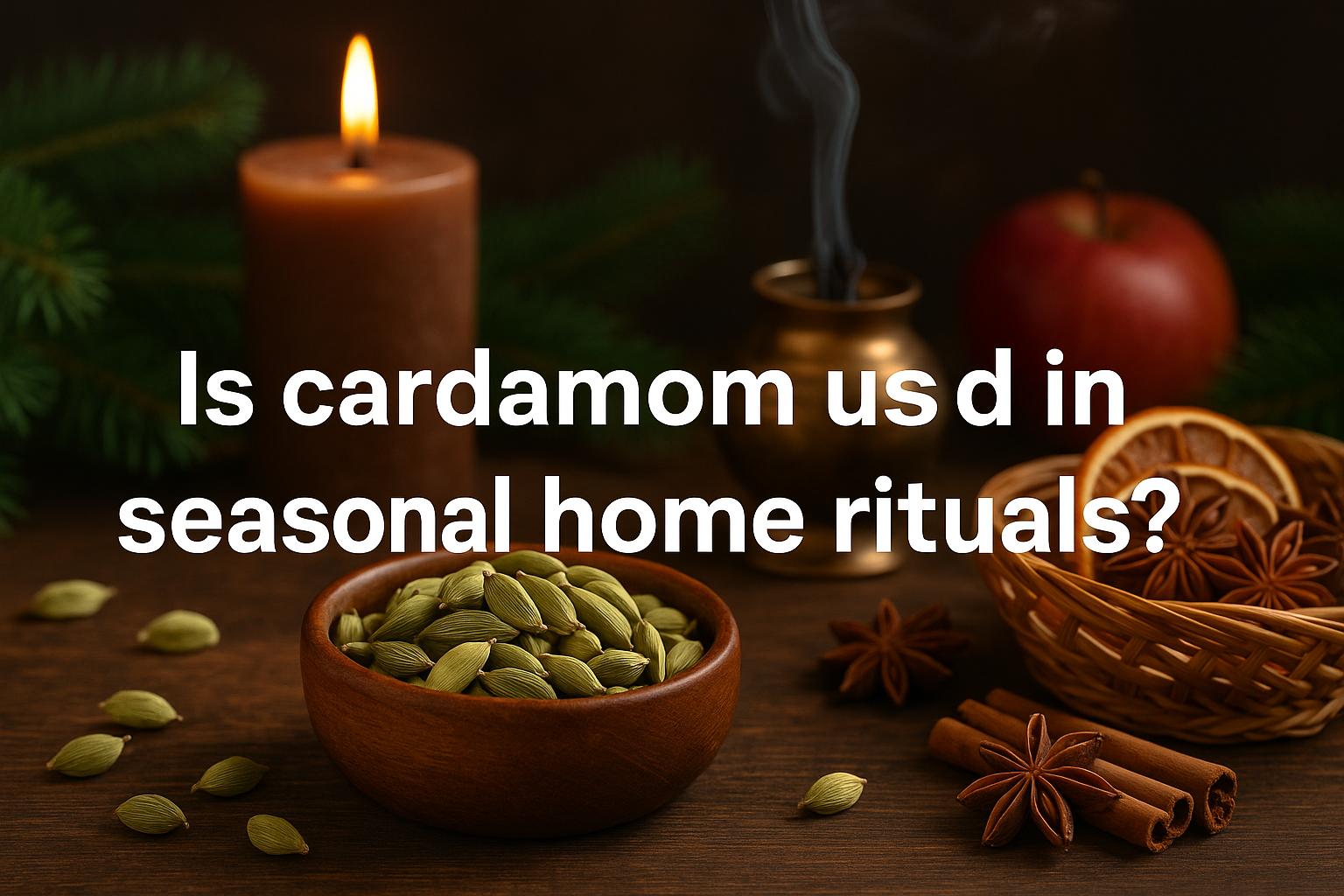 Is cardamom used in seasonal home rituals?