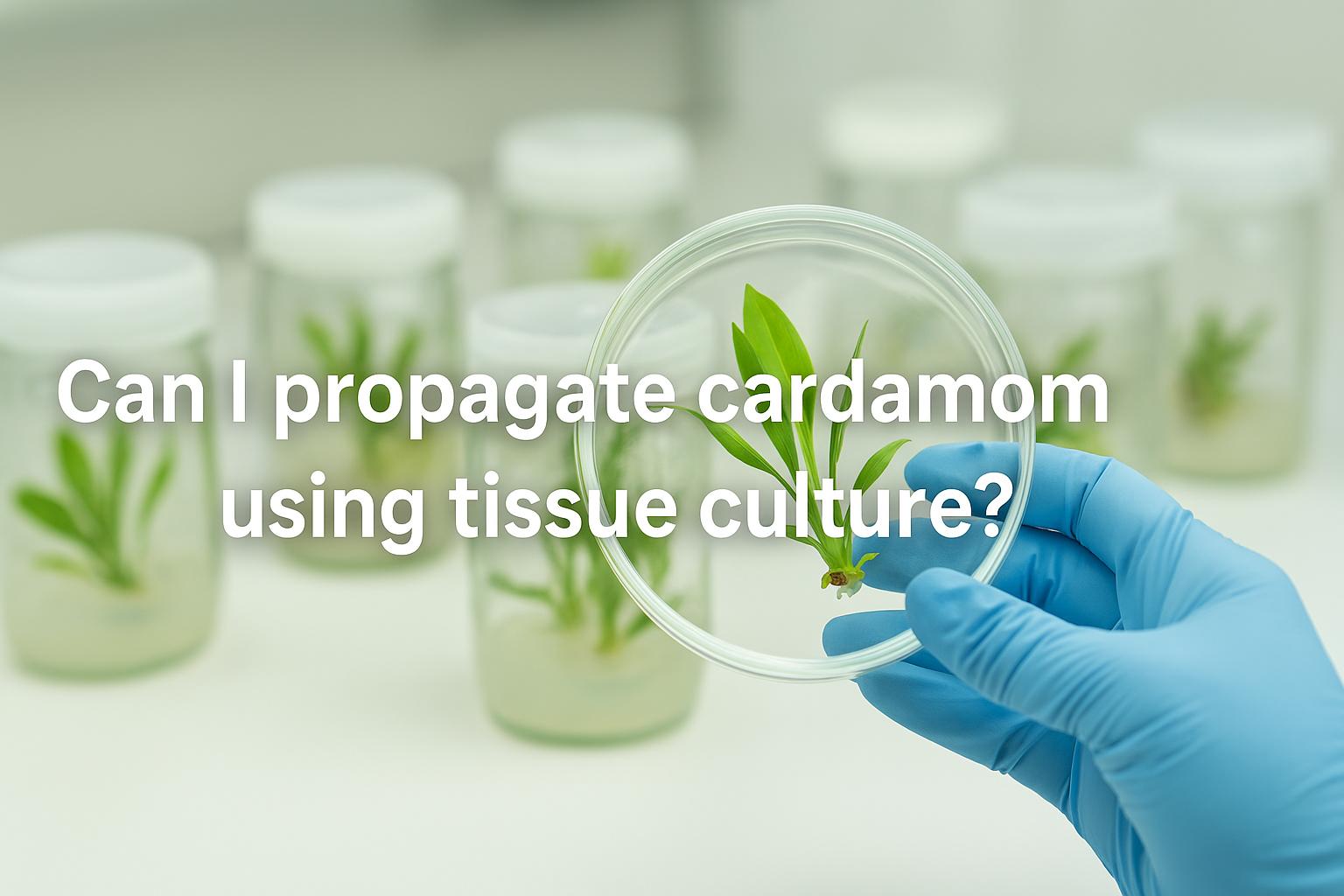 Can I propagate cardamom using tissue culture?