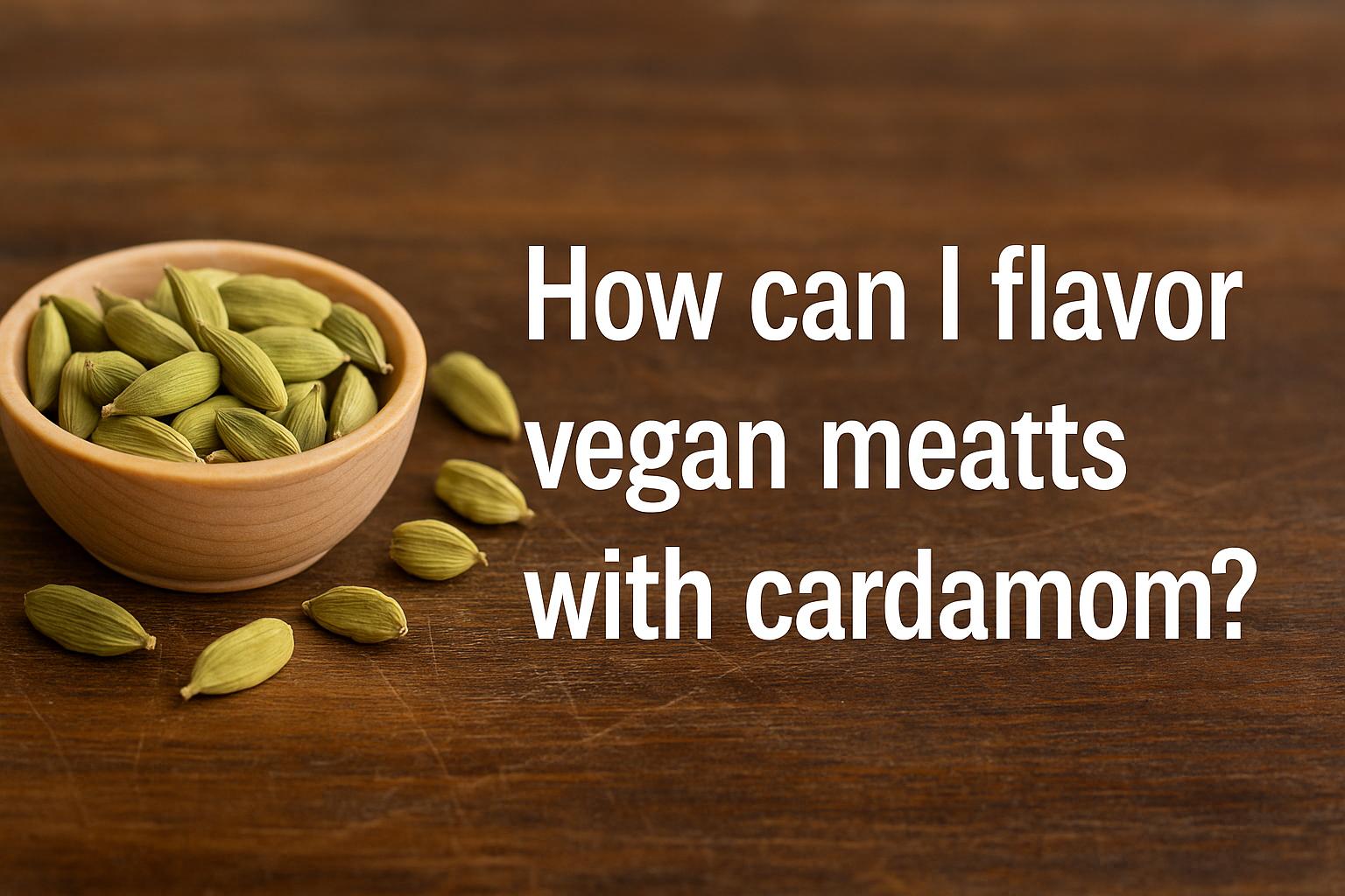 How can I flavor vegan meats with cardamom?