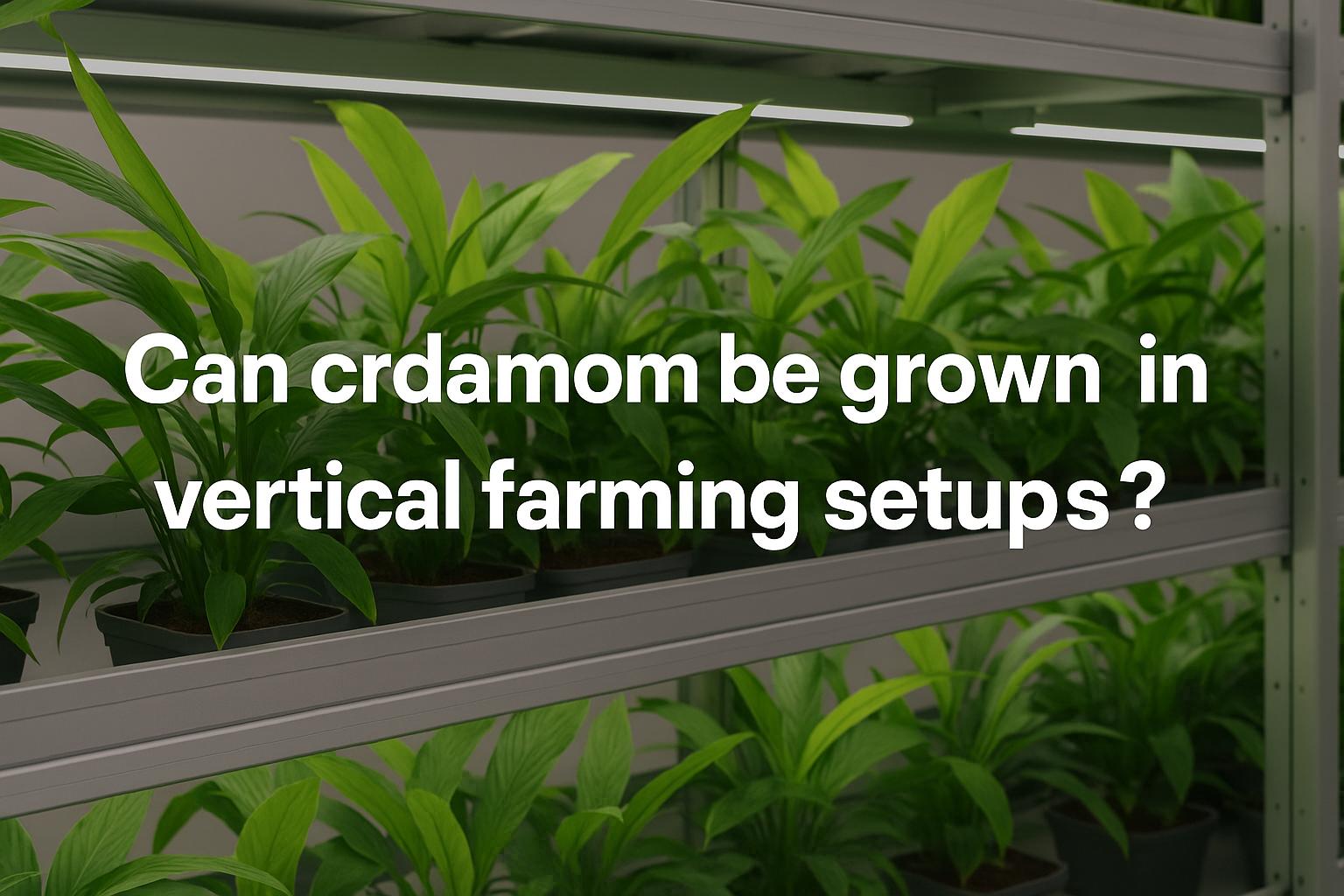 Can cardamom be grown in vertical farming setups?