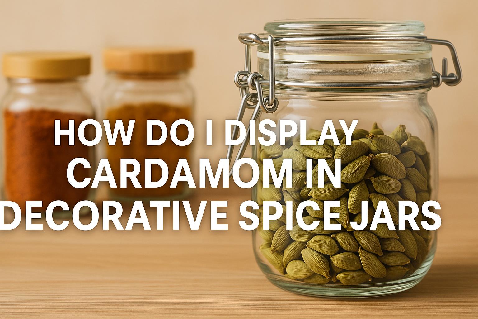 How do I display cardamom in decorative spice jars?