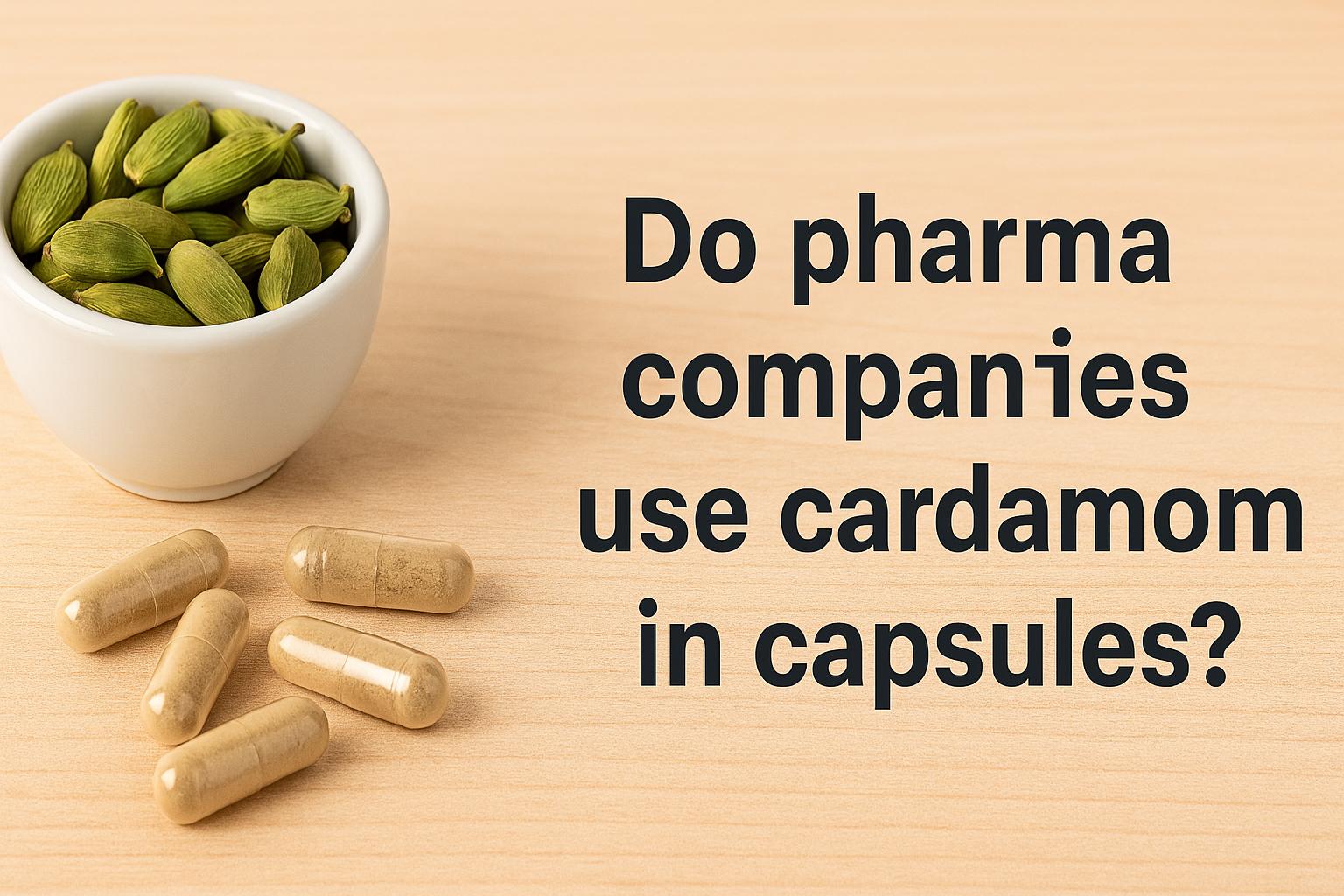 Do pharma companies use cardamom in capsules?
