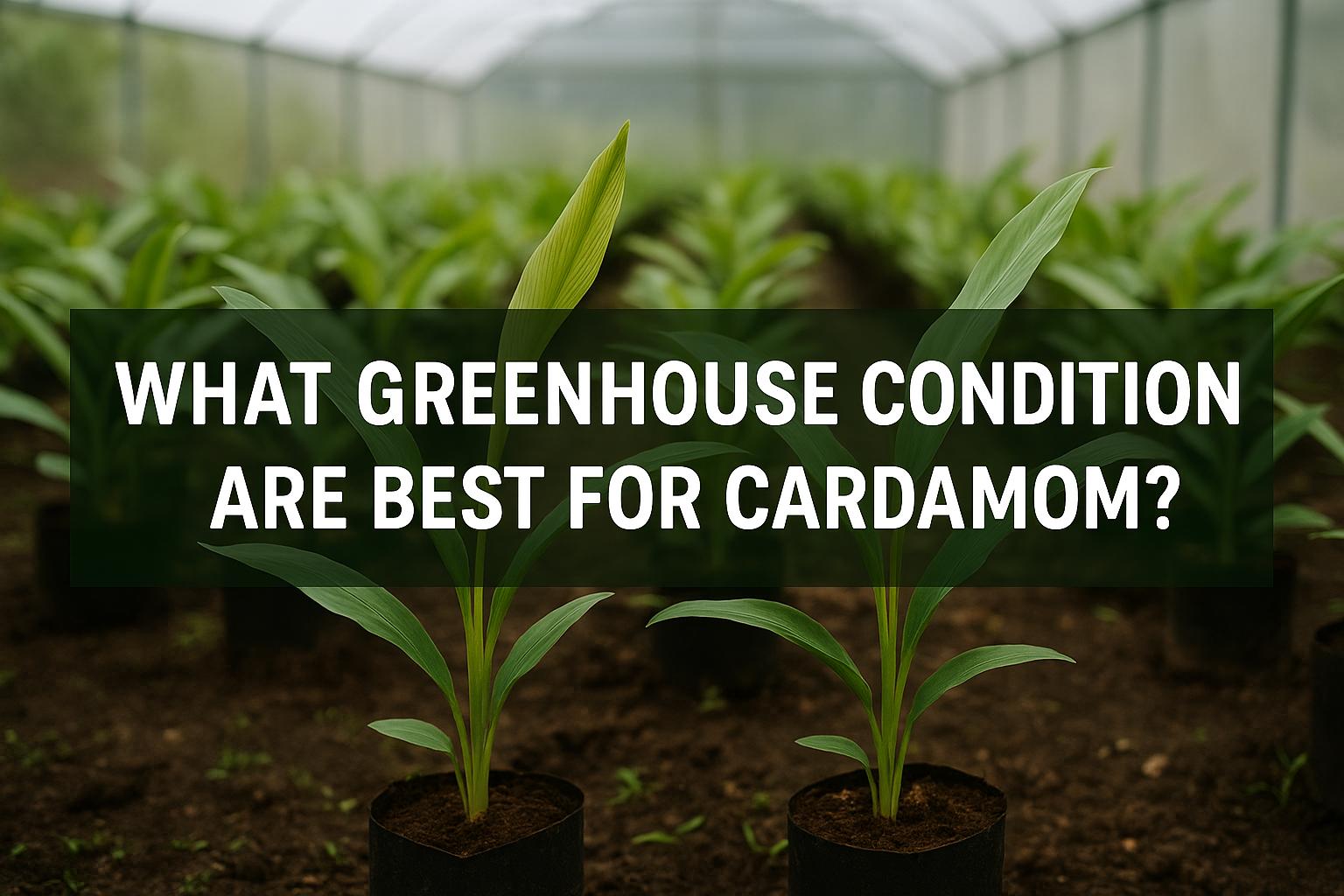 What greenhouse conditions are best for cardamom?