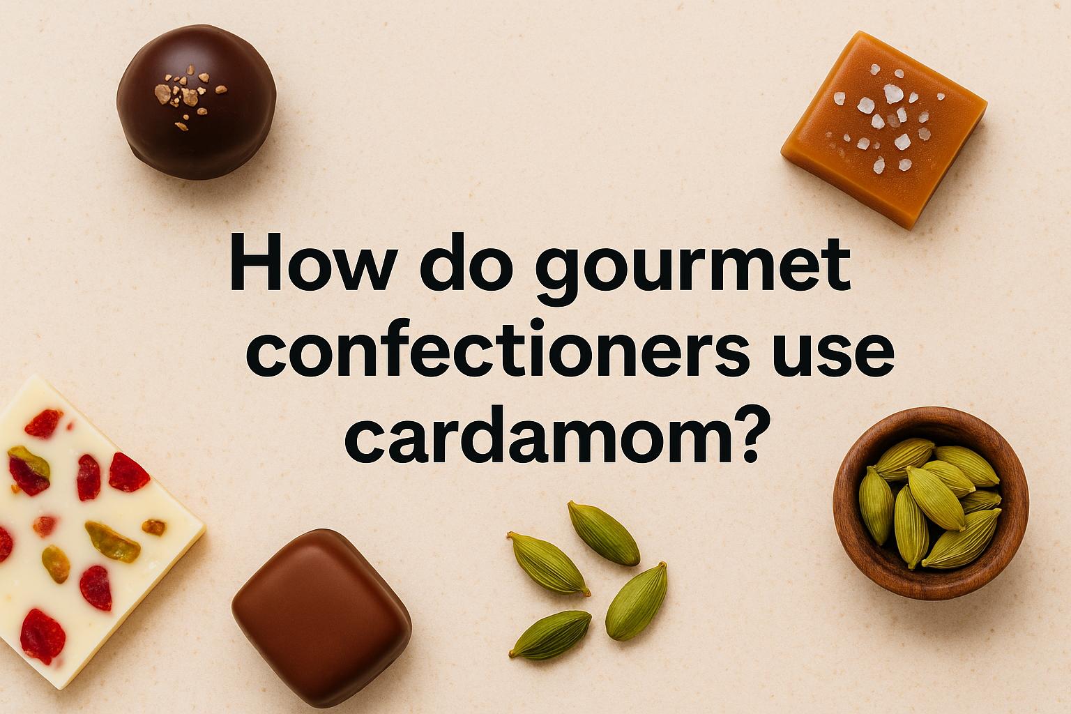 How do gourmet confectioners use cardamom?