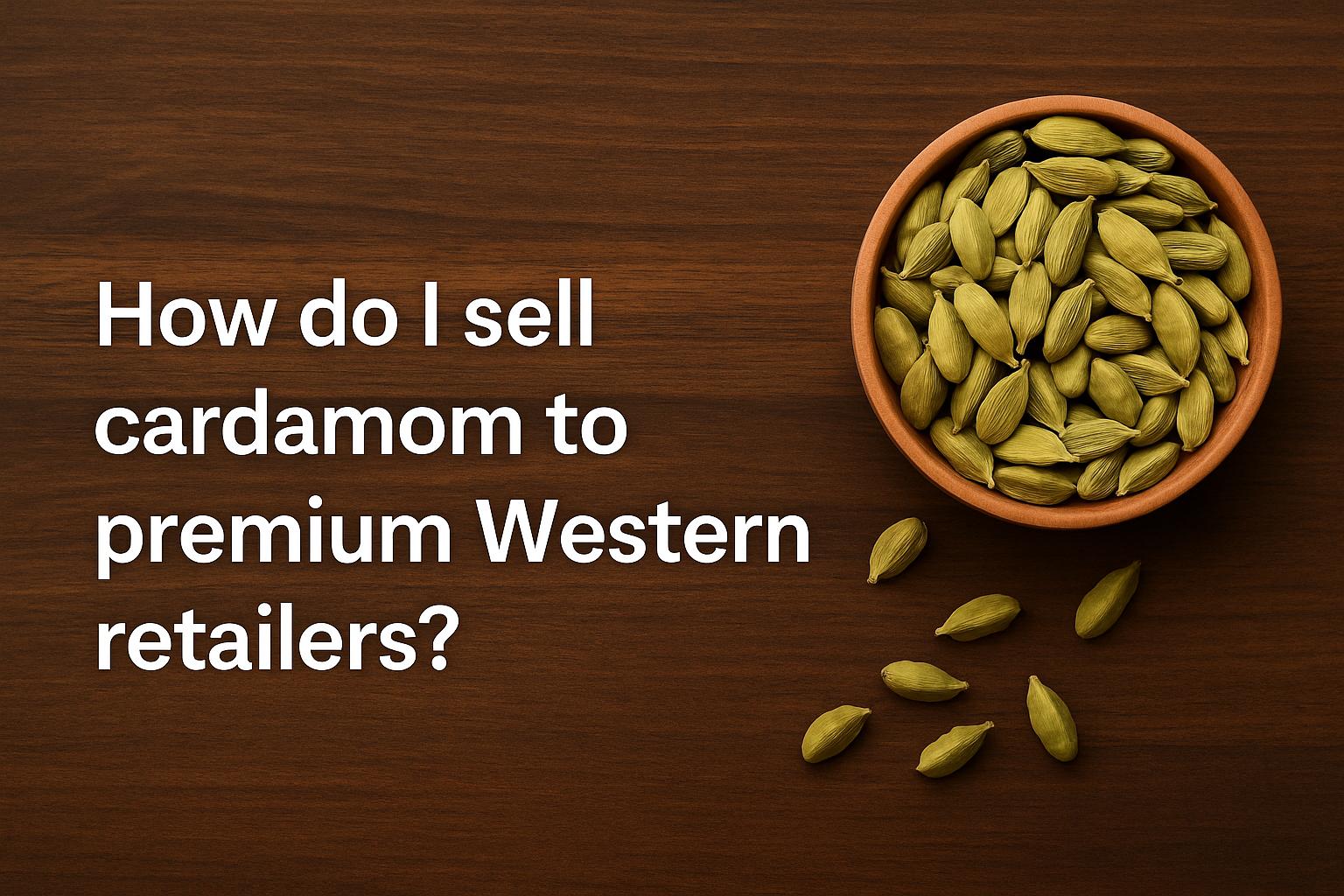 How do I sell cardamom to premium Western retailers?