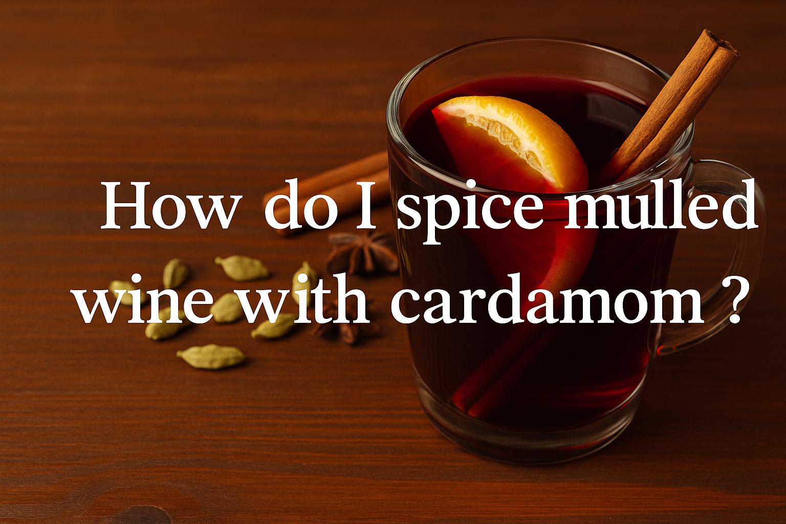 How do I spice mulled wine with cardamom?