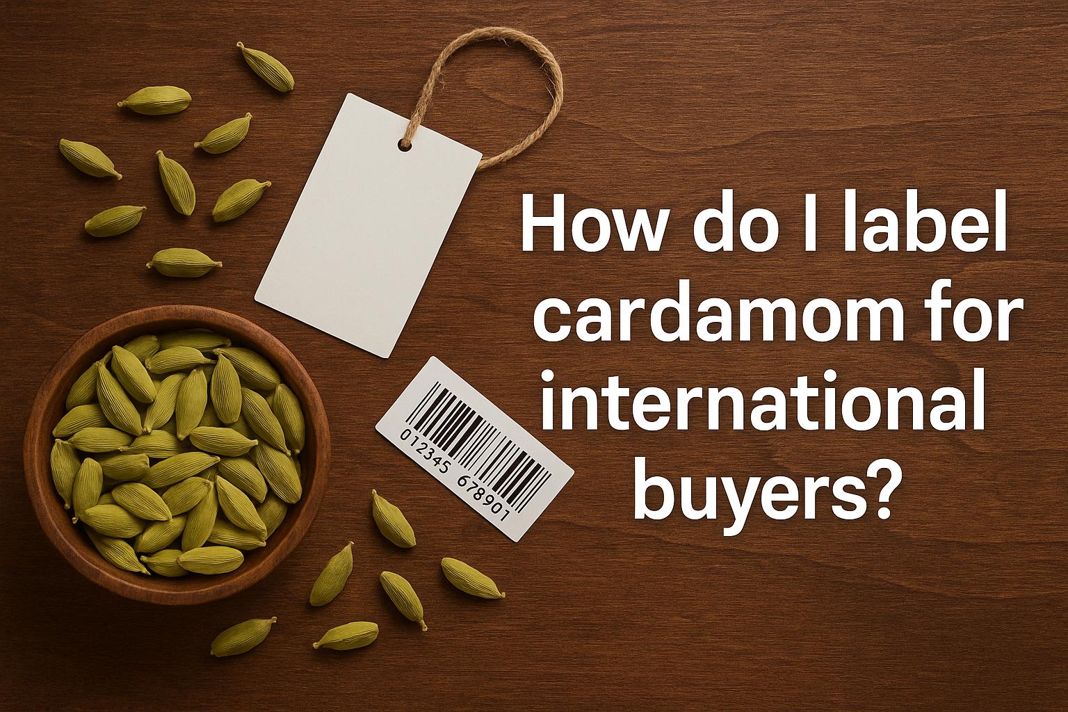 How do I label cardamom for international buyers?